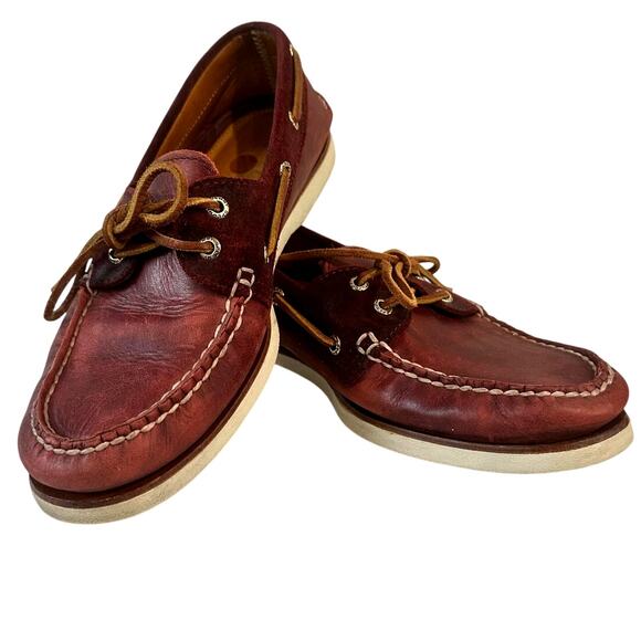 Sperry Top-Sider Mens 8.5 M Gold Cup STS15887 Suede Multitone Crimson Red Brown - Picture 1 of 7